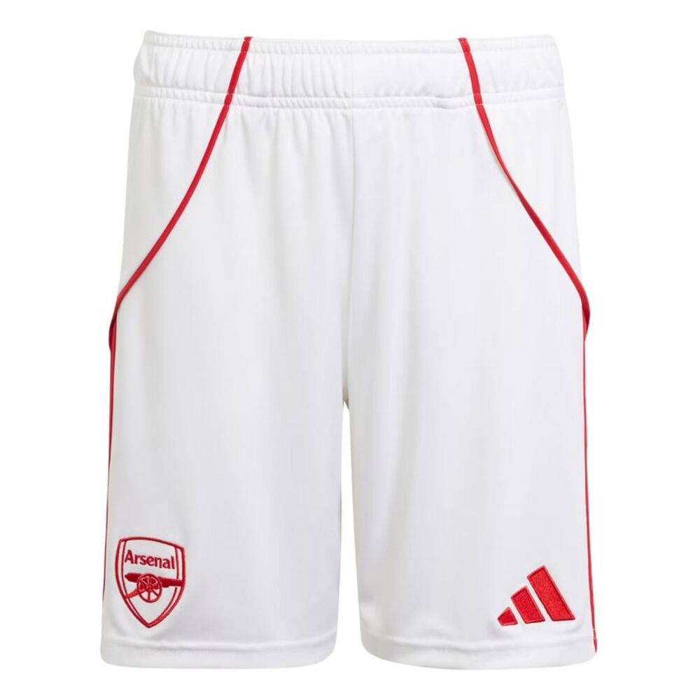 Arsenal Childrens/Kids 2025 Crest Home Shorts / White/Red